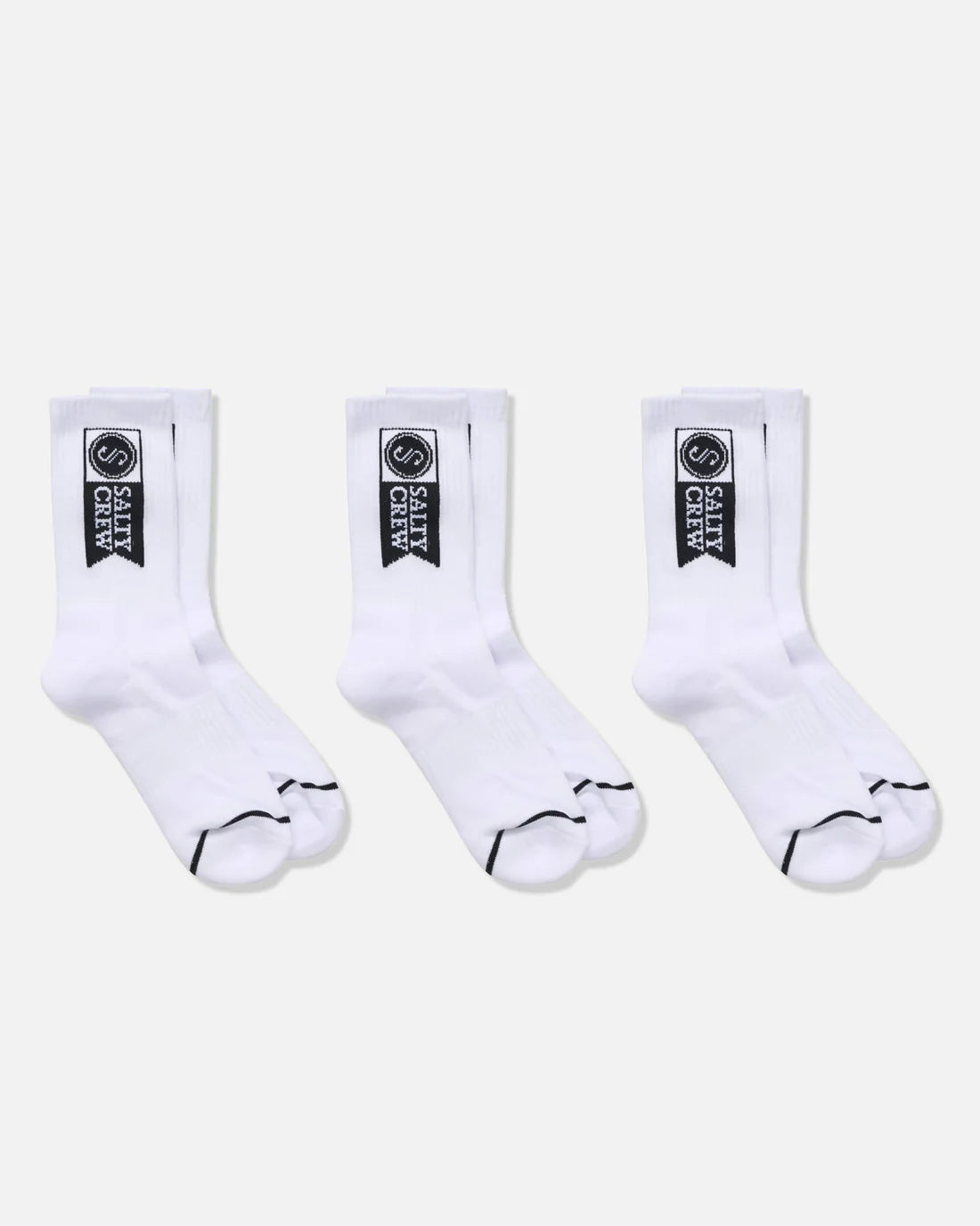 Salty Crew Alpha Socks 3 pack White