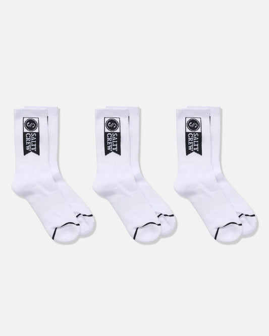 Salty Crew Alpha Socks 3 pack White
