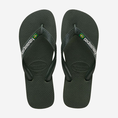 Havaianas Brasil Logo Green Olive
