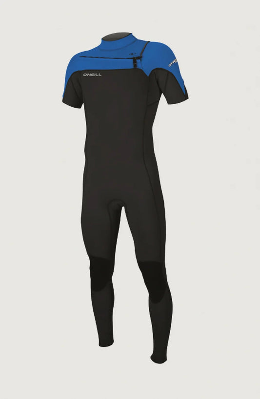 O'Neill Mens Hammer 2mm Short Sleeve Chest Zip Wetsuit Blue/black