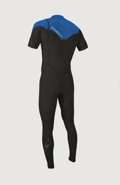 O'Neill Mens Hammer 2mm Short Sleeve Chest Zip Wetsuit Blue/black