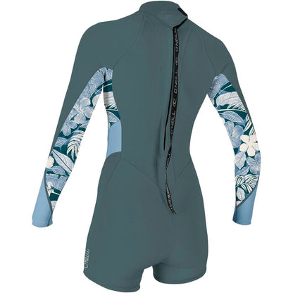 O'neill Womens Bahia 2/1mm Back Zip Long Sleeve Springsuit Wetsuit