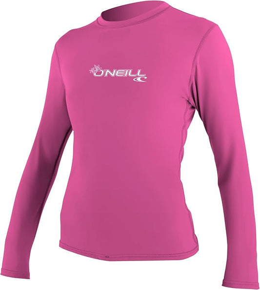 O´Neill Women Basic Skins Rash Guard Long Sleeve Pink