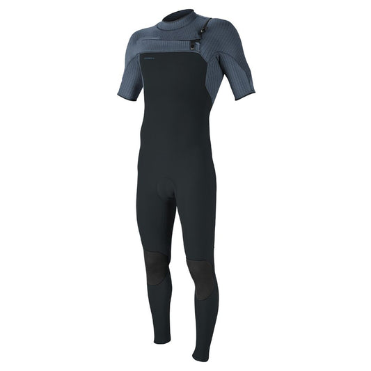 O'neill Men Hyperfreak 2mm Chest Zip Shortsleeve Full Wetsuit | Blue/grey