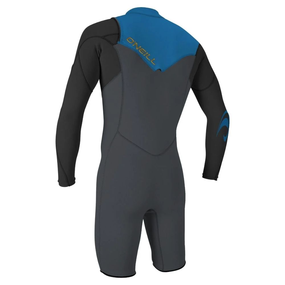 Men Hammer 2mm Chest Zip Long Sleeve Spring Wetsuit Black/blue