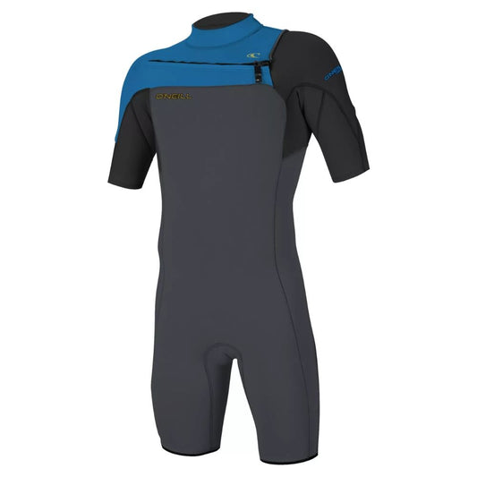 O'neill Men Hammer 2mm Chest Zip Shortsleeve Spring Wetsuit Blue