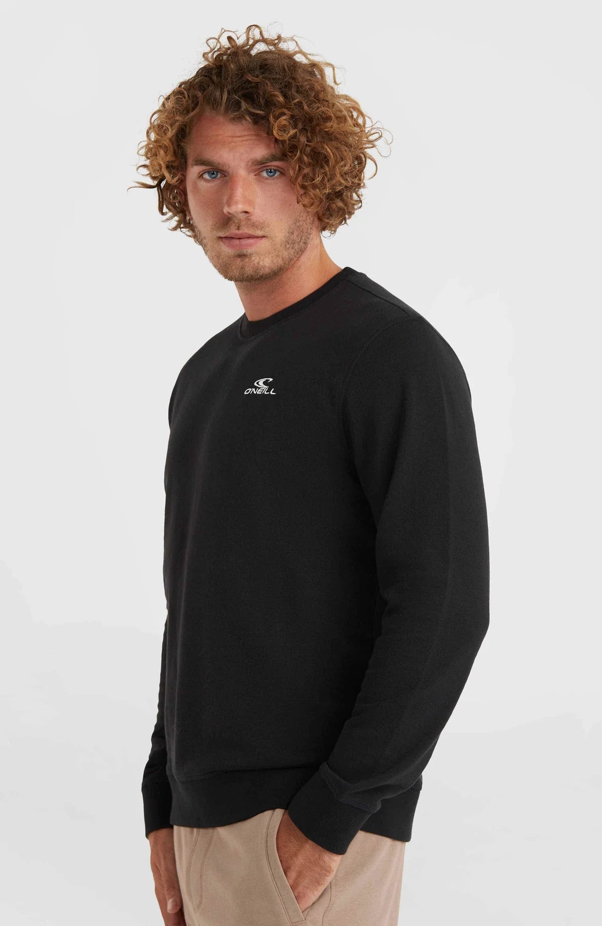 Men O'Neill Small Logo Crew Sweatshirt | Black