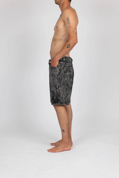Rusty Lucifer Loose Short Black Acid Wash