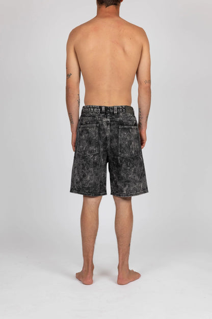 Rusty Lucifer Loose Short Black Acid Wash