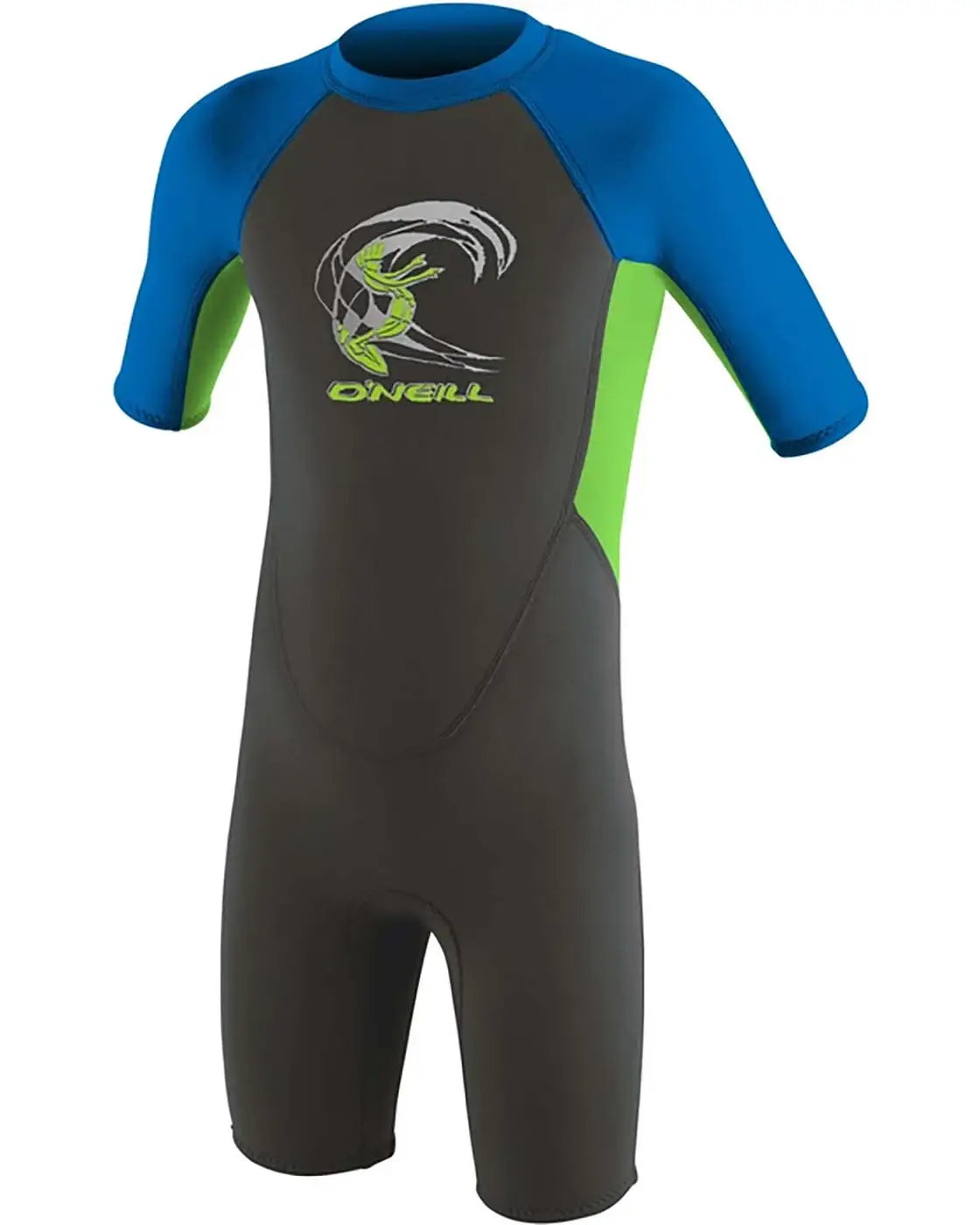 O'Neill TODDLER REACTOR-2 2MM BACK ZIP S/S SPRING - BOYS Graphite/Dayglow/Ocean