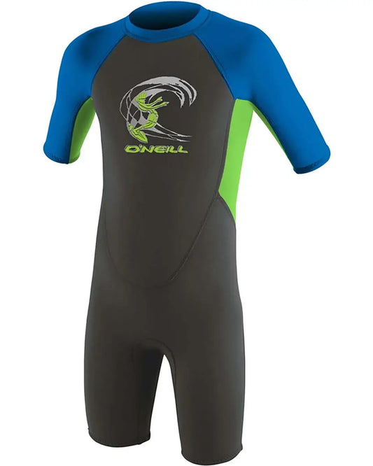 O'Neill TODDLER REACTOR-2 2MM BACK ZIP S/S SPRING - BOYS Graphite/Dayglow/Ocean