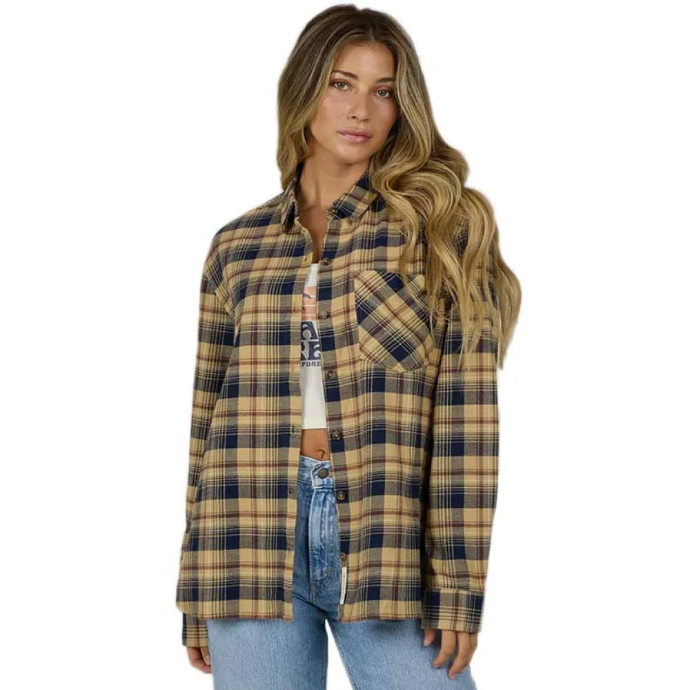 Salty Crew  Shore Break Flannel Khaki