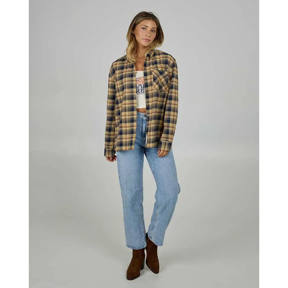 Salty Crew  Shore Break Flannel Khaki