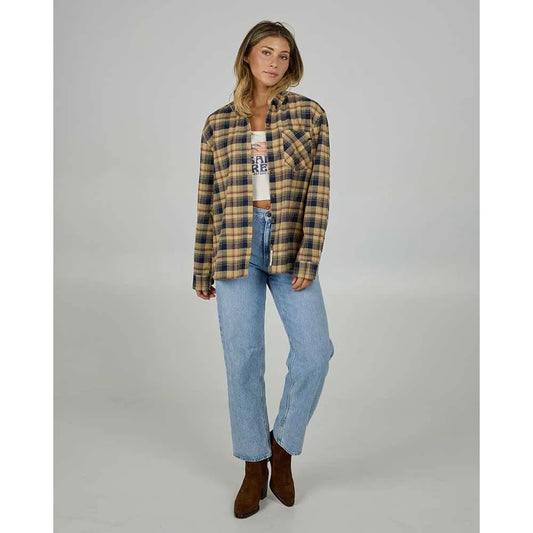 Salty Crew  Shore Break Flannel Khaki