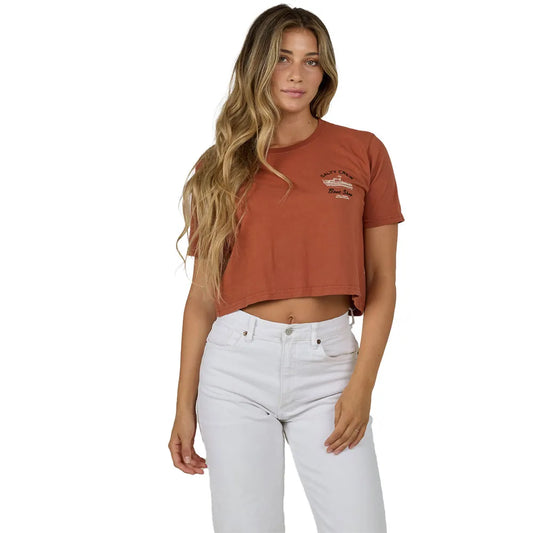 Salty Crew Boat shop crop tee - Sierra